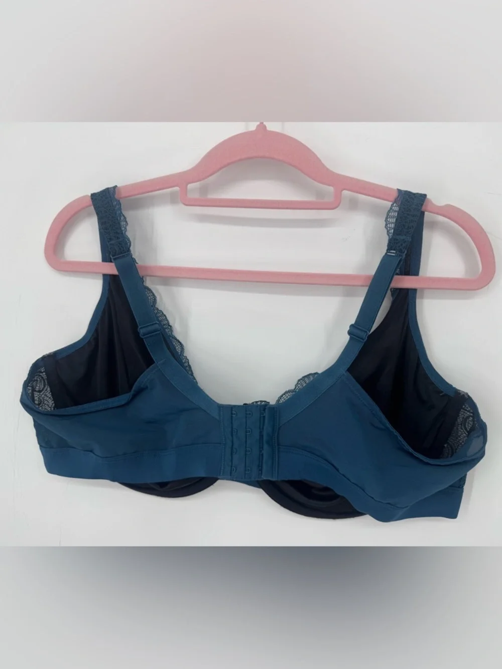 Cacique Women's Lace Underwire Unlined/Unpadded Dark Teal Bra Size 46DD